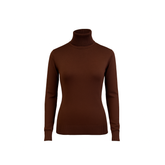 Moni&Co – klasikinis rudas megztinis su aukšta apykakle