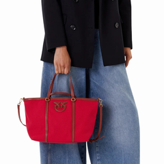 Pinko moteriška rankinė Miranda Shopper Classic PE 25 PLTT 104714 A2G2 – Raudona