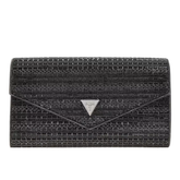 Guess Dofy Beads Clutch – juoda delninė su karoliukais