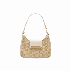 Anna Field rankinė – šiaudinė su odos imitacijos detalėmis