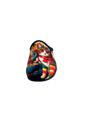 Dinamic moteriškos šlepetės su spalvingų kačių dizainu (289693)