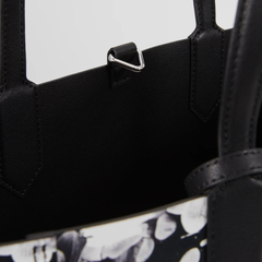 Karl Lagerfeld Tote Rankinė – juoda su gėlių raštu