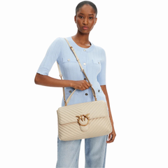 Pinko moteriška rankinė Love Lady Puff Big CL 100042 A0GK Z14Q – Balta