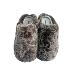 Dinamic moteriškos pilkos šlepetės su kailiuku (370555)