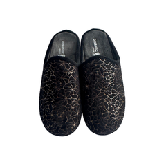 Dinamic moteriškos juodos šlepetės su raštu (102498)