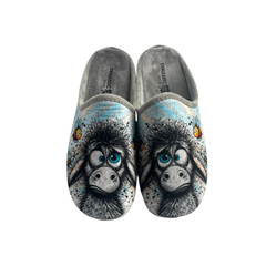 Dinamic moteriškos pilkos šlepetės su asiliuko dizainu (289694)