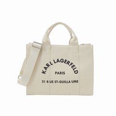 Karl Lagerfeld rankinė – Kreminės spalvos drobinė