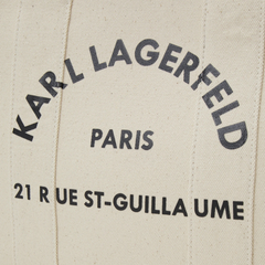 Karl Lagerfeld rankinė – Kreminės spalvos drobinė